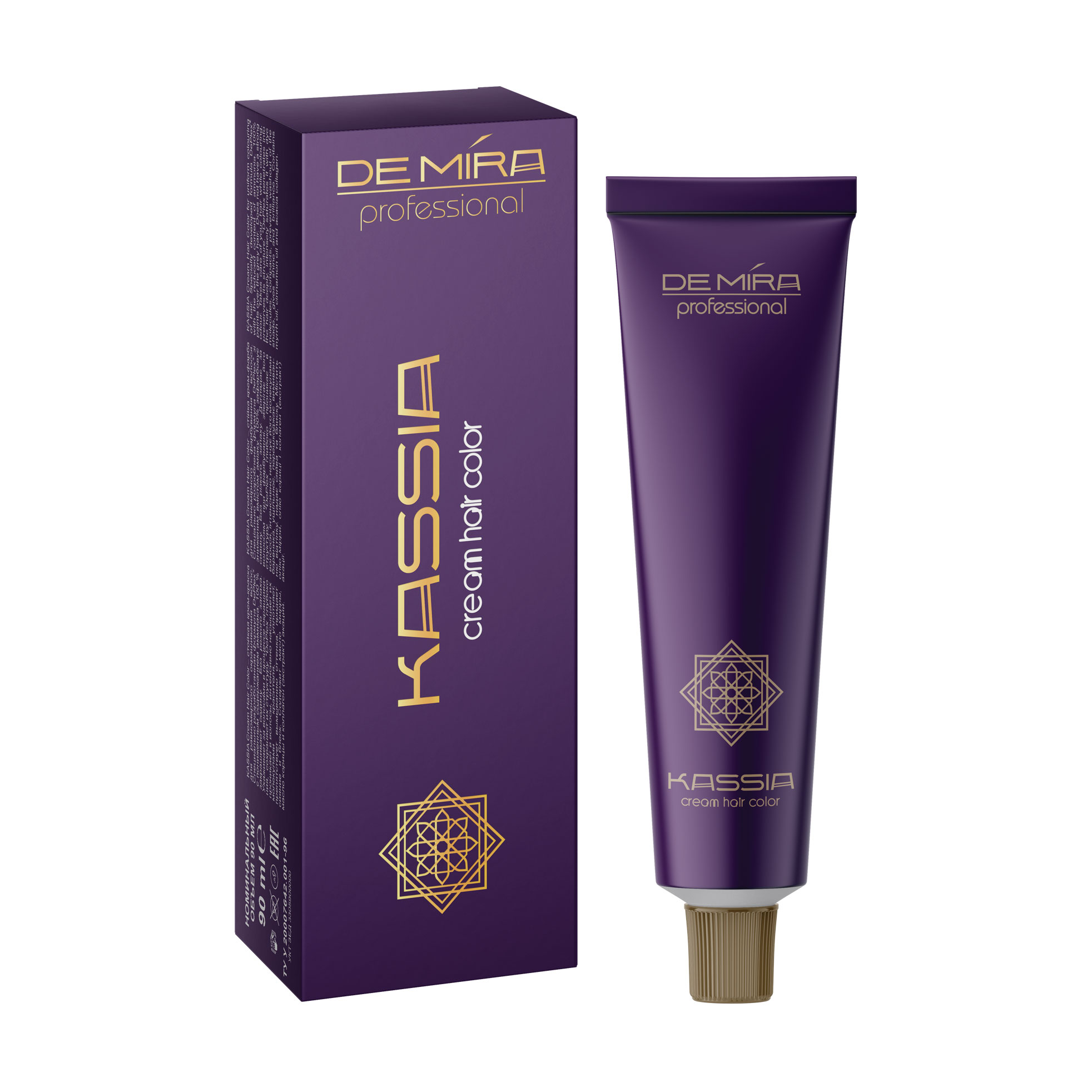Стійка крем-фарба для волосся DeMira Professional Kassia Cream Hair Color 7/7, 90 мл
